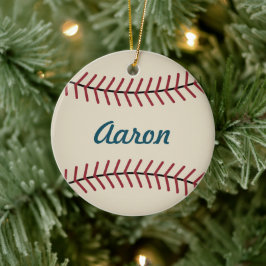 Cerâmica Ornamento Esportivo de Beisebol de Natal Personali