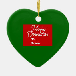 Cerâmica Ornamento Feliz de Natal