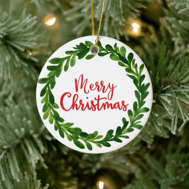 Cerâmica Ornamento Feliz de Natal (Árvore)