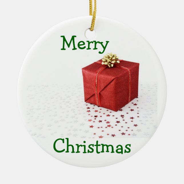 Cerâmica Ornamento Feliz de Natal (Frente)