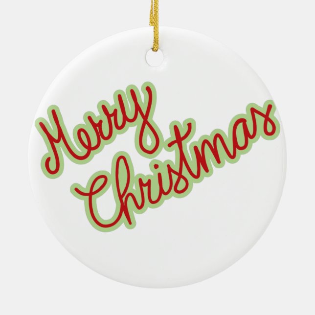 Cerâmica Ornamento Feliz de Natal (Traseira)