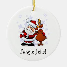 Cerâmica Ornamento Feriado de Natal Engraçado Bingle Jells