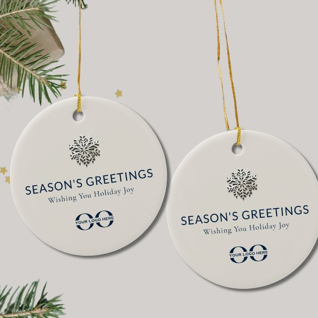 Cerâmica Ornamento Floco de Neve de Joy Feriado de Logótipo (Criador carregado)