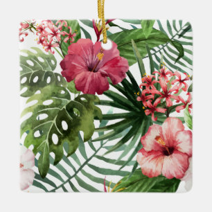 Cerâmica Ornamento floral tropical bonito & elegante de