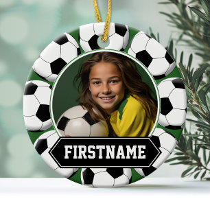 Cerâmica Ornamento Fotográfico de Futebol para Juventude