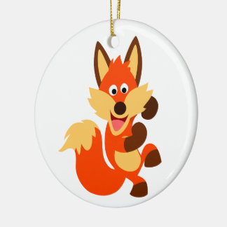 Cerâmica Ornamento Fox de Cartoon de Dança Bestial