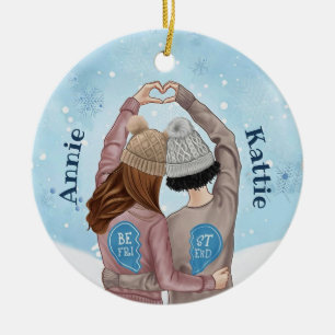 Cerâmica Ornamento Irmã de Alma de Natal Personalizada
