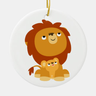 Cerâmica Ornamento Lion do Pai Protetor de Cartoon em Cute