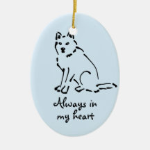 Ornamento Memorial de Cães Personalizável