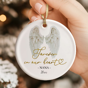 Cerâmica Ornamento Memorial Personalizado de Anjo