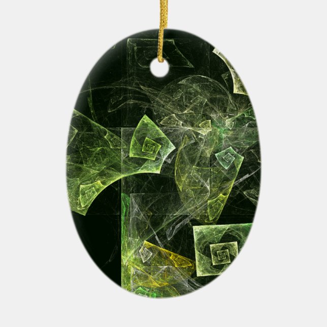 Cerâmica Ornamento Oval de Abstrato de Equilíbrio Torcido (Frente)