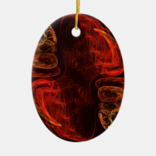 Cerâmica Ornamento Oval de Abstrato de Metamorfose
