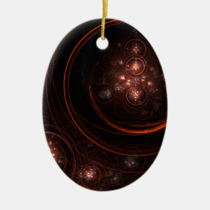 Cerâmica Ornamento Oval de Abstrato de Starlight