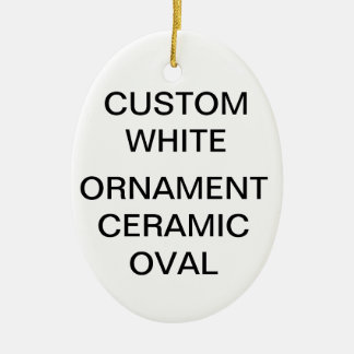 Cerâmica Ornamento oval feito sob encomenda da árvore de