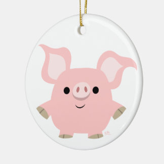 Cerâmica Ornamento para Porcos de Cartoon Curto-Bonito
