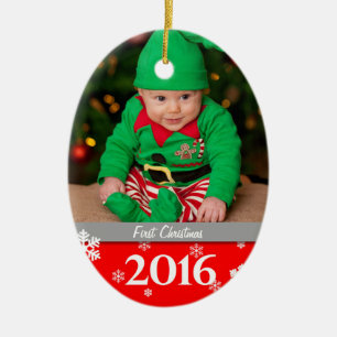 Cerâmica Ornamento personalizado 2016 da árvore de Natal d