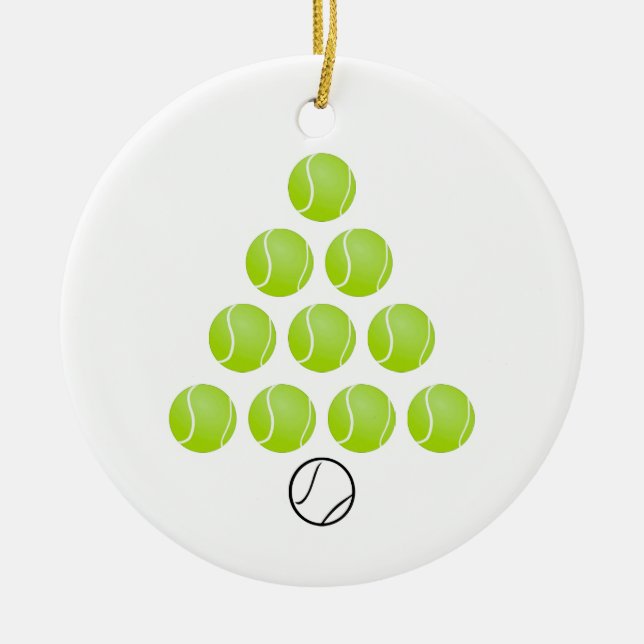 Cerâmica Ornamento Personalizado de Árvore de Natal de Bola (Frente)