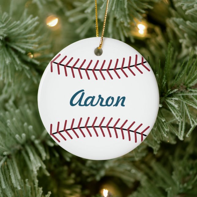 Cerâmica Ornamento Personalizado de Baseball (Árvore)