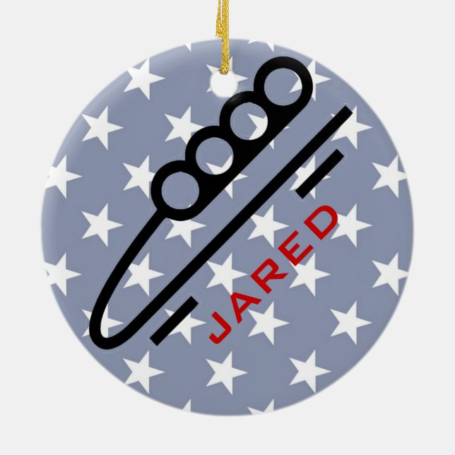 Cerâmica Ornamento Personalizado de BobSleding (Traseira)