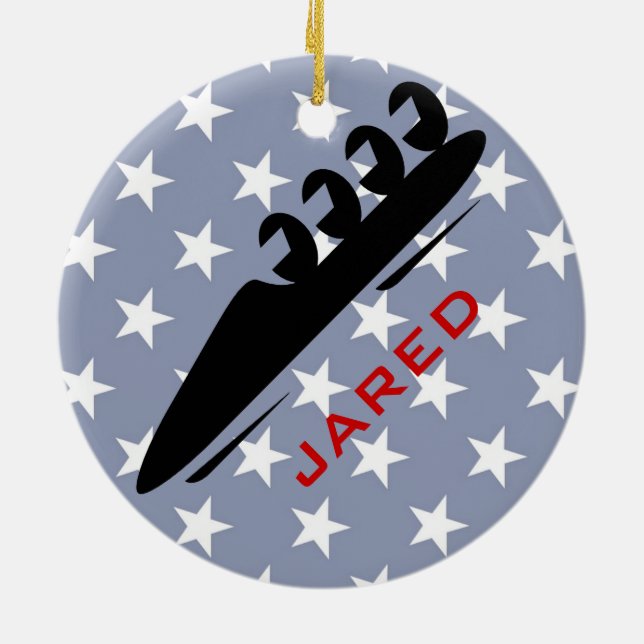 Cerâmica Ornamento Personalizado de BobSleding (Traseira)