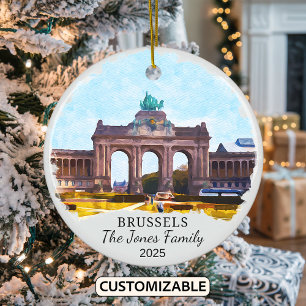 Cerâmica Ornamento Personalizado de Bruxelas, Presente Belg