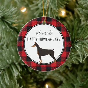 Cerâmica Ornamento Personalizado De Cão De Doberman Da Xad