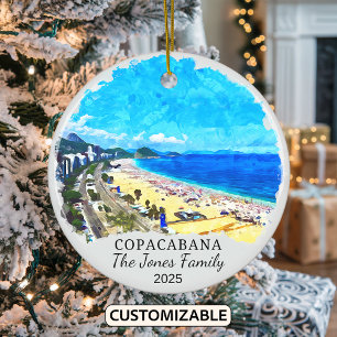 Cerâmica Ornamento Personalizado de Copacabana, Rio de Jane
