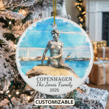 Ornamento Personalizado de Copenhague, Dinamarca -