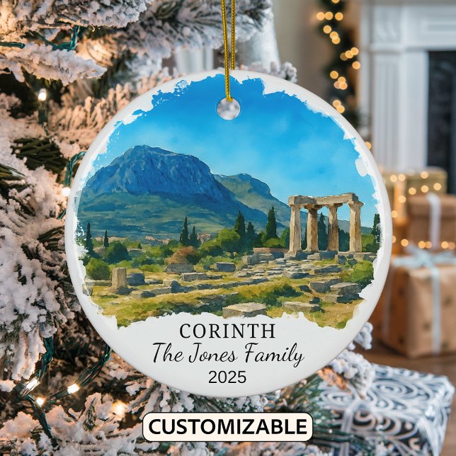 Cerâmica Ornamento Personalizado de Corinto, Grécia (Criador carregado)