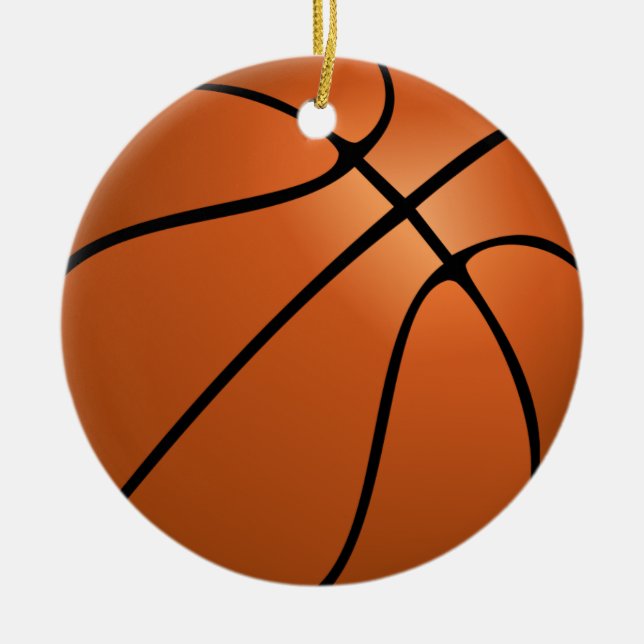 Cerâmica Ornamento Personalizado de Foto para Basquete (Frente)