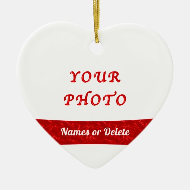 Cerâmica Ornamento Personalizado de Fotografias em Forma de (Frente)