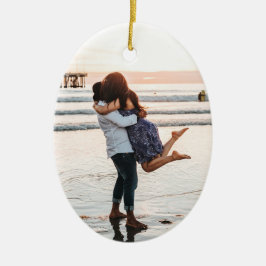 Cerâmica Ornamento personalizado de fotos "Eu amo-nos"