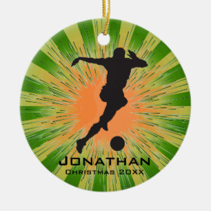 Cerâmica Ornamento Personalizado de Futebol