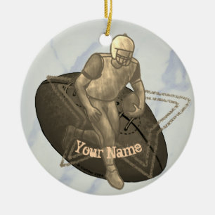 Cerâmica Ornamento personalizado de Futebol Touchdown