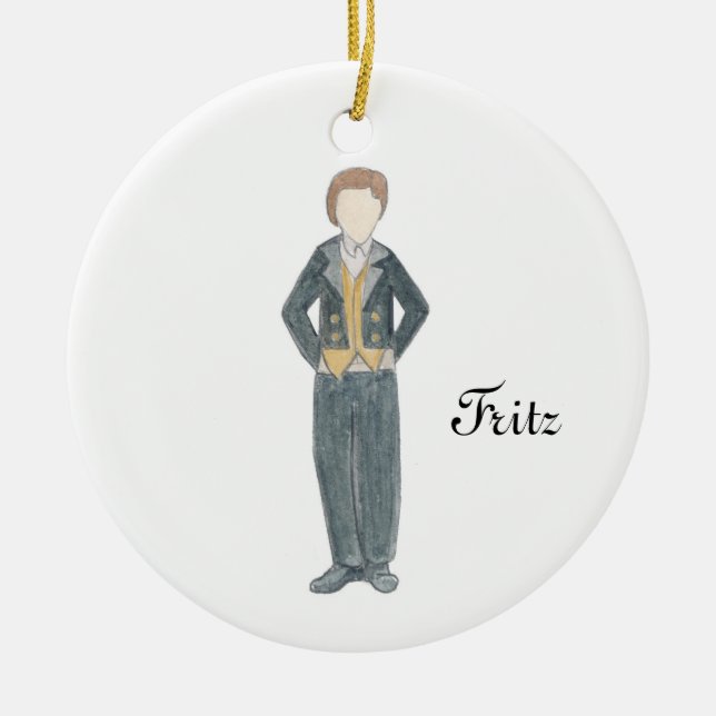 Cerâmica Ornamento Personalizado De Guarda-Guarda De Noz Pa (Frente)