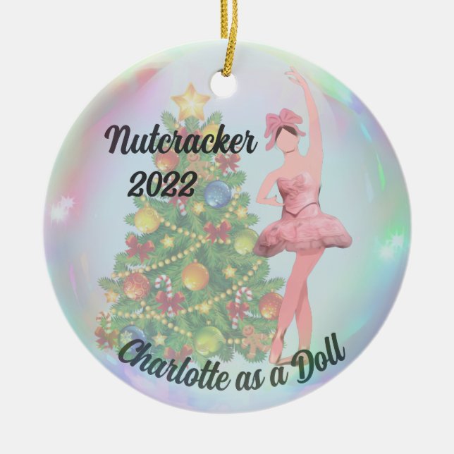 Cerâmica Ornamento Personalizado de Invólucro - Boneca Ball (Frente)