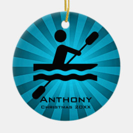 Cerâmica Ornamento Personalizado de Kayaking