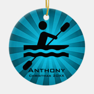 Cerâmica Ornamento Personalizado de Kayaking