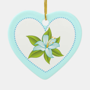 Cerâmica ornamento personalizado de lírio azul-claro Starga