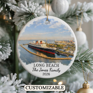 Cerâmica Ornamento Personalizado de Long Beach Califórnia C