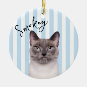 Cerâmica Ornamento Personalizado de Memorial de Gato