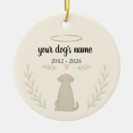 Cerâmica Ornamento Personalizado de Memorial para Cachorro