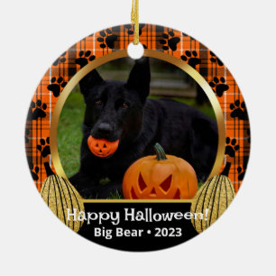Cerâmica Ornamento Personalizado de Pet de Foto de Xadrez L