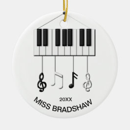 Cerâmica Ornamento Personalizado de Professores de Piano