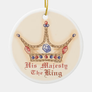 Cerâmica Ornamento personalizado de Sua Majestade Rei