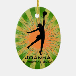 Cerâmica Ornamento Personalizado de Voleibol Feminino