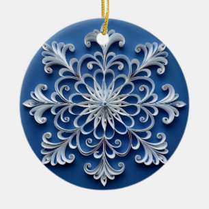 Cerâmica Ornamento Personalizado Design do Floco de Neve En