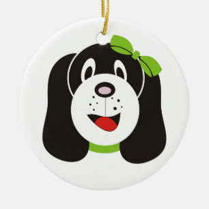 Cerâmica Ornamento personalizado do cachorrinho de bobo fel