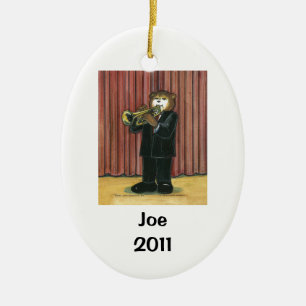 Cerâmica Ornamento personalizado do jogador de trombeta