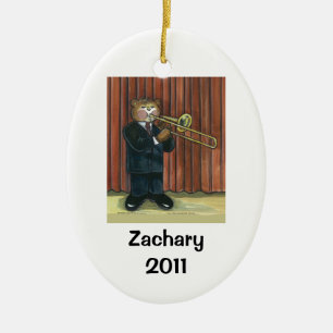 Cerâmica Ornamento personalizado do jogador de Trombone